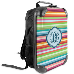 Retro Horizontal Stripes Kids Hard Shell Backpack (Personalized)