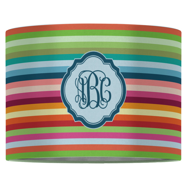 Retro Horizontal Stripes 16" Drum Lampshade - FRONT (Fabric)