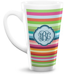 Retro Horizontal Stripes 16 Oz Latte Mug (Personalized)