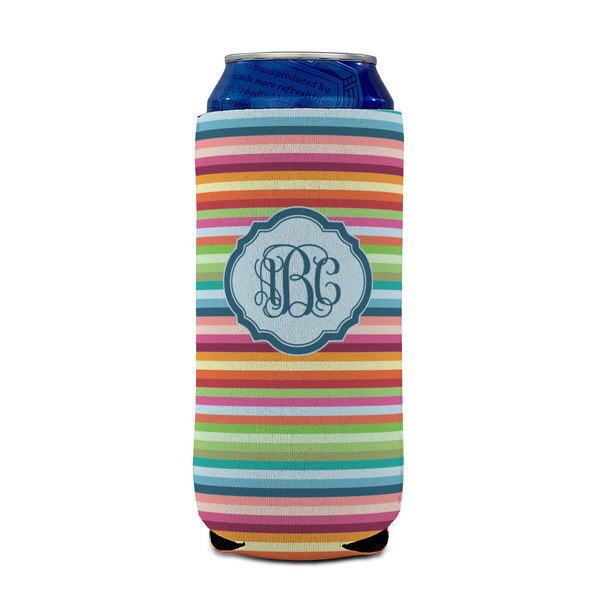 Retro Horizontal Stripes 16oz Can Sleeve - FRONT (on can)