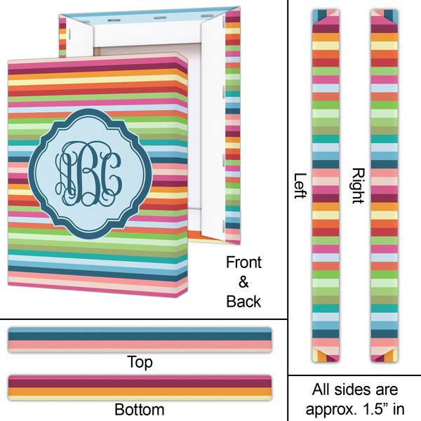 Retro Horizontal Stripes 16x20 - Canvas Print - Approval