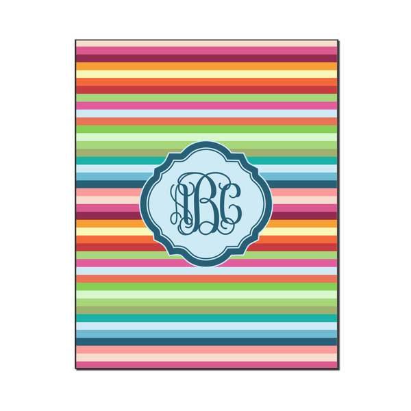 Custom Retro Horizontal Stripes Wood Print - 16x20 (Personalized)