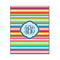 Retro Horizontal Stripes Wood Print - 16x20 (Personalized)