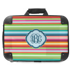 Retro Horizontal Stripes Hard Shell Briefcase - 18" (Personalized)