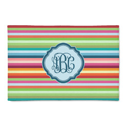 Retro Horizontal Stripes Patio Rug (Personalized)