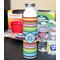 Retro Horizontal Stripes 20oz Water Bottles - Full Print - In Context