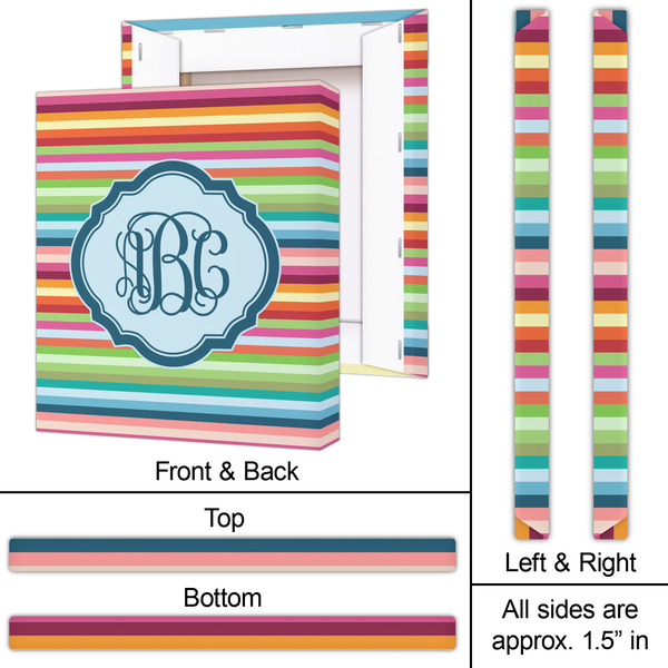 Retro Horizontal Stripes 20x24 - Canvas Print - Approval