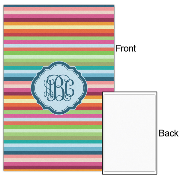 Retro Horizontal Stripes 20x30 - Matte Poster - Front & Back