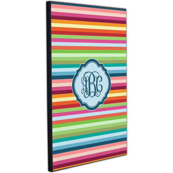 Retro Horizontal Stripes 20x30 Wood Print - Angle View