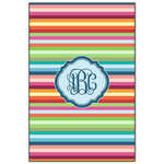 Retro Horizontal Stripes Wood Print - 20x30 (Personalized)