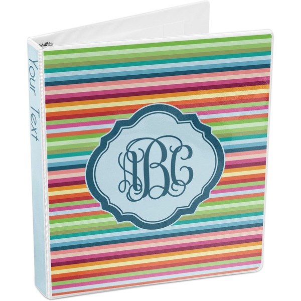 Retro Horizontal Stripes 3-Ring Binder 3/4 - Main