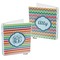 Retro Horizontal Stripes 3-Ring Binder Front and Back