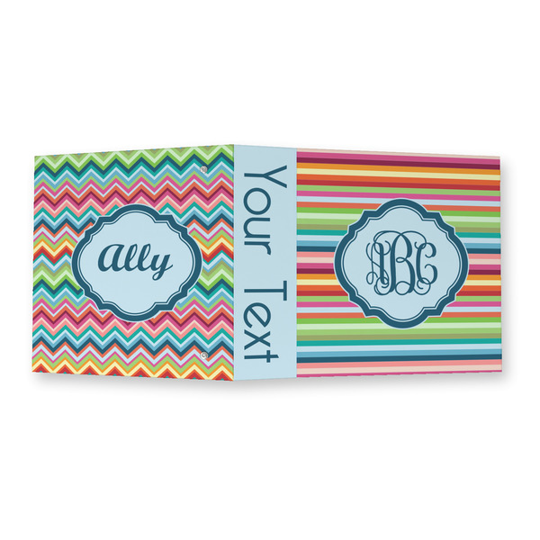 Retro Horizontal Stripes 3 Ring Binders - Full Wrap - 2" - OPEN OUTSIDE