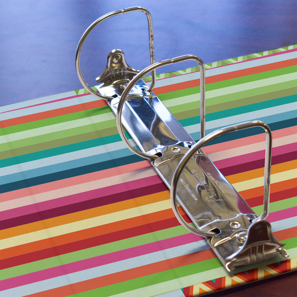 Retro Horizontal Stripes 3 Ring Binders - Full Wrap - 3" - DETAIL
