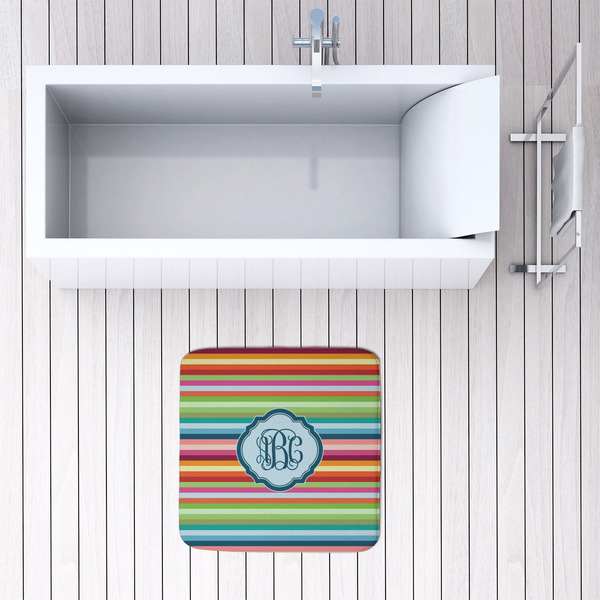 Retro Horizontal Stripes 48x48 Foam Memory Mat - LIFESTYLE