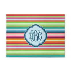 Retro Horizontal Stripes Area Rug (Personalized)