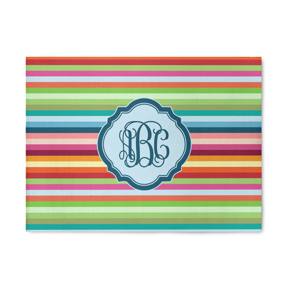 Custom Retro Horizontal Stripes 5' x 7' Indoor Area Rug (Personalized)