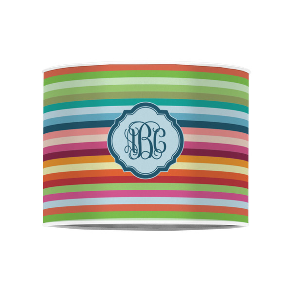 Retro Horizontal Stripes 8" Drum Lampshade - FRONT (Poly Film)