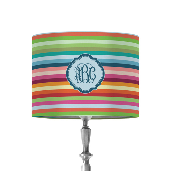 Custom Retro Horizontal Stripes 8" Drum Lamp Shade - Fabric (Personalized)