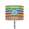 Retro Horizontal Stripes 8" Drum Lampshade - ON STAND (Fabric)