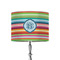 Retro Horizontal Stripes 8" Drum Lamp Shade - Fabric (Personalized)