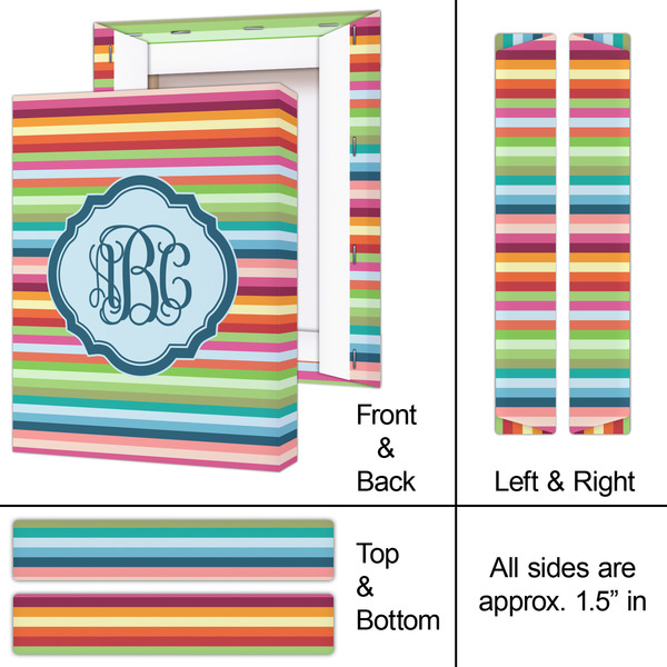 Retro Horizontal Stripes 8x10 - Canvas Print - Approval