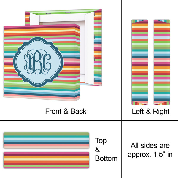 Retro Horizontal Stripes 8x8 - Canvas Print - Approval