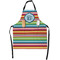 Retro Horizontal Stripes Apron With Pockets w/ Monogram