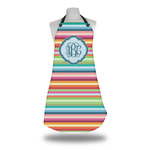 Retro Horizontal Stripes Apron w/ Monogram