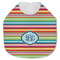 Retro Horizontal Stripes Jersey Knit Baby Bib w/ Monogram