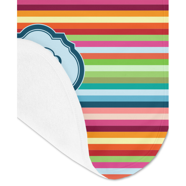 Retro Horizontal Stripes Baby Bib - AFT detail