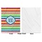 Retro Horizontal Stripes Baby Blanket (Single Side - Printed Front, White Back)