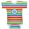 Retro Horizontal Stripes Baby Bodysuit 3-6