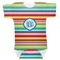 Retro Horizontal Stripes Baby Bodysuit (Personalized)