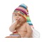 Retro Horizontal Stripes Baby Hooded Towel on Child