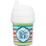 Retro Horizontal Stripes Baby Sippy Cup (Personalized)