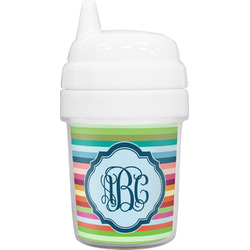 Retro Horizontal Stripes Baby Sippy Cup (Personalized)