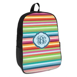 Retro Horizontal Stripes Kids Backpack (Personalized)