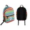 Retro Horizontal Stripes Backpack front and back - Apvl