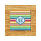 Retro Horizontal Stripes Bamboo Trivet with 6" Tile - FRONT