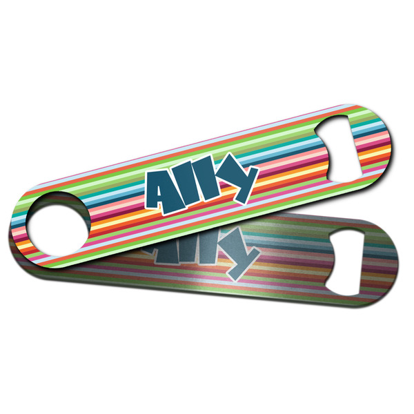 Retro Horizontal Stripes Bar Bottle Opener - Main
