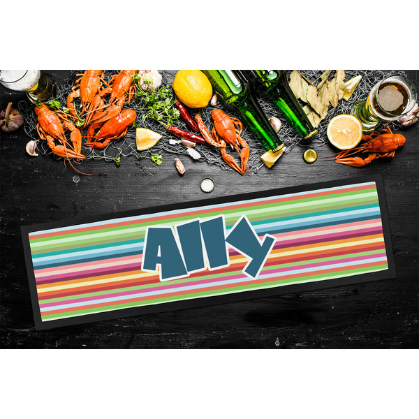 Retro Horizontal Stripes Bar Mat - Large - LIFESTYLE