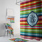 Retro Horizontal Stripes Bath Towel Sets - 3-piece - In Context