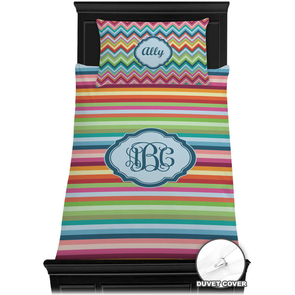 Retro Horizontal Stripes Bedding Set (Twin) - Duvet