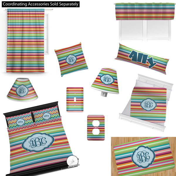Retro Horizontal Stripes Bedroom Decor & Accessories2