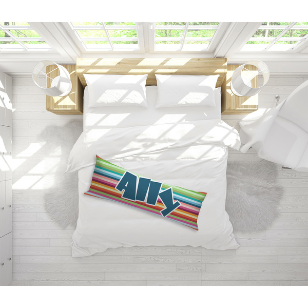 Retro Horizontal Stripes Body Pillow - LIFESTYLE