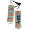 Retro Horizontal Stripes Bookmark with tassel - Front and Back