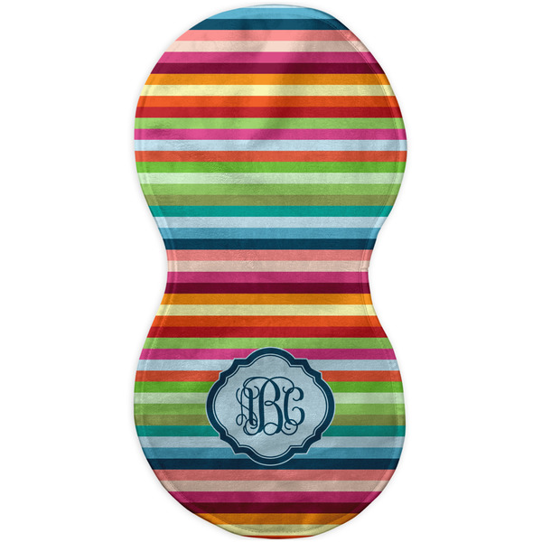 Retro Horizontal Stripes Burp Peanut Shaped Flat