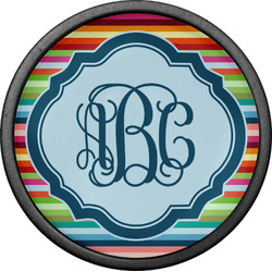 Retro Horizontal Stripes Cabinet Knob (Black) (Personalized)