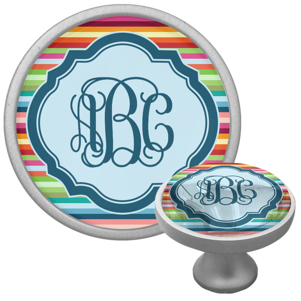 Custom Retro Horizontal Stripes Cabinet Knob (Personalized)